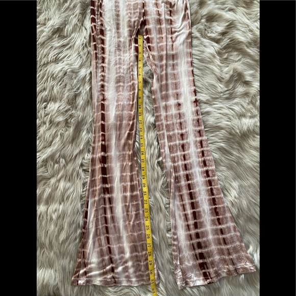 Tie Dye Lettuce Edge Bell Bottom Pants - Picture 11 of 12